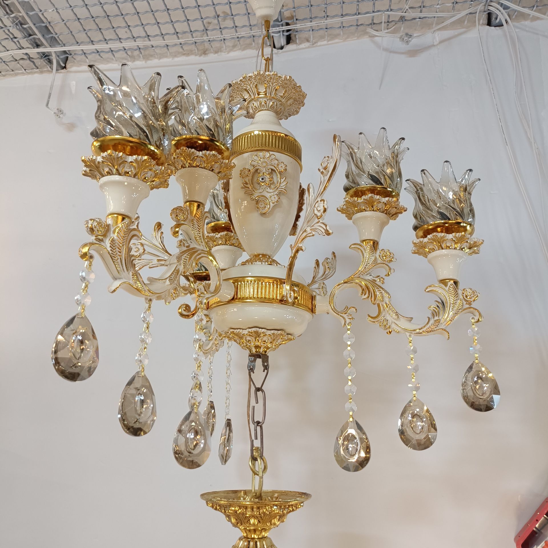 لوستر شاه عباسی پتینه طلایی کاپی