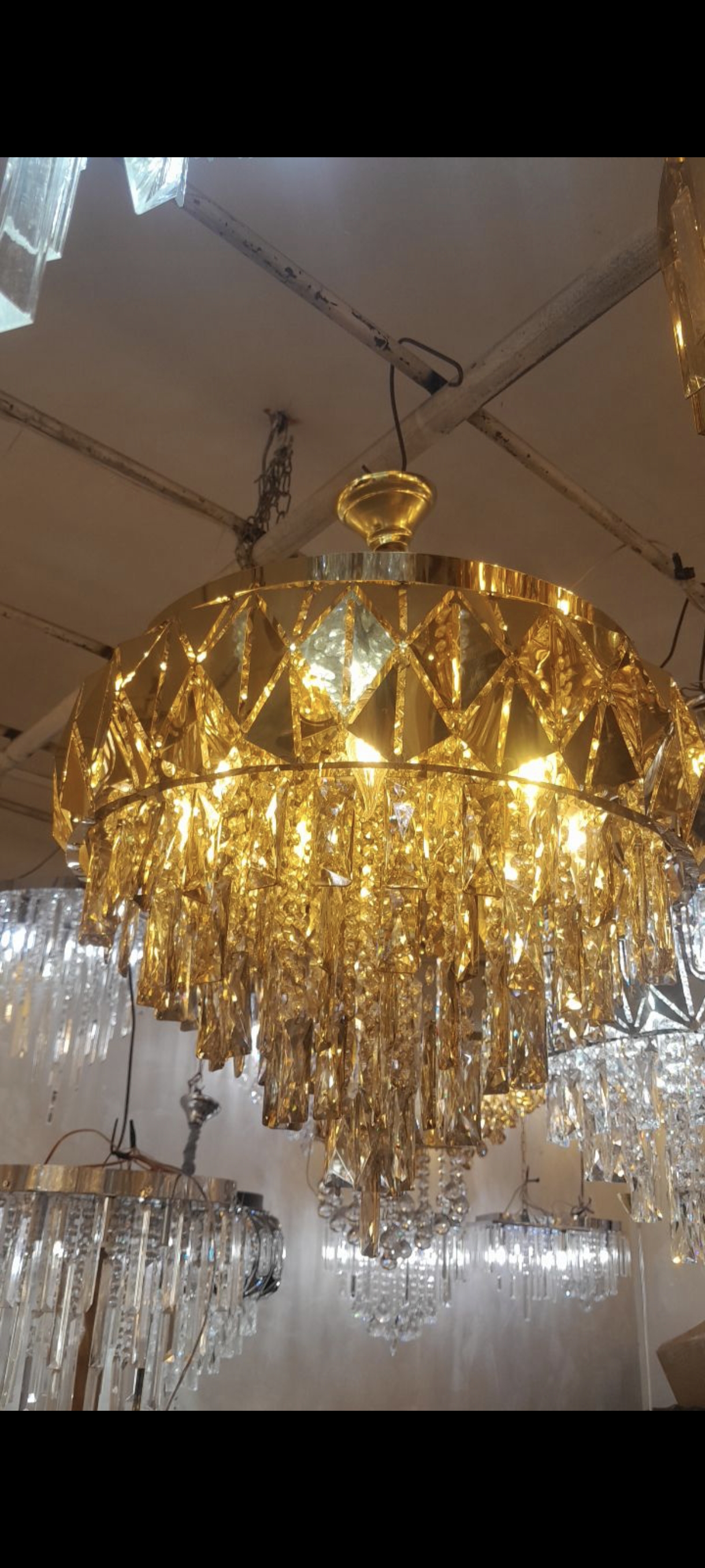 لوستر ملانی  استیل مدل پروانه سایز 65